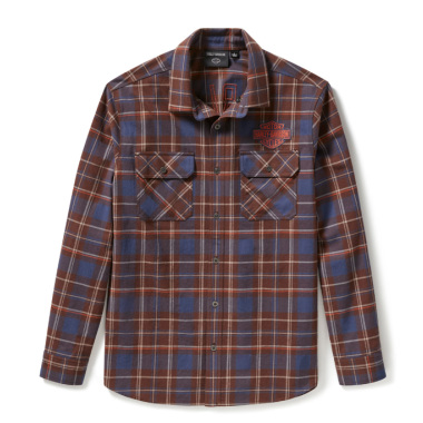 Racer Font Yarn Dyed Plaid Shirt -